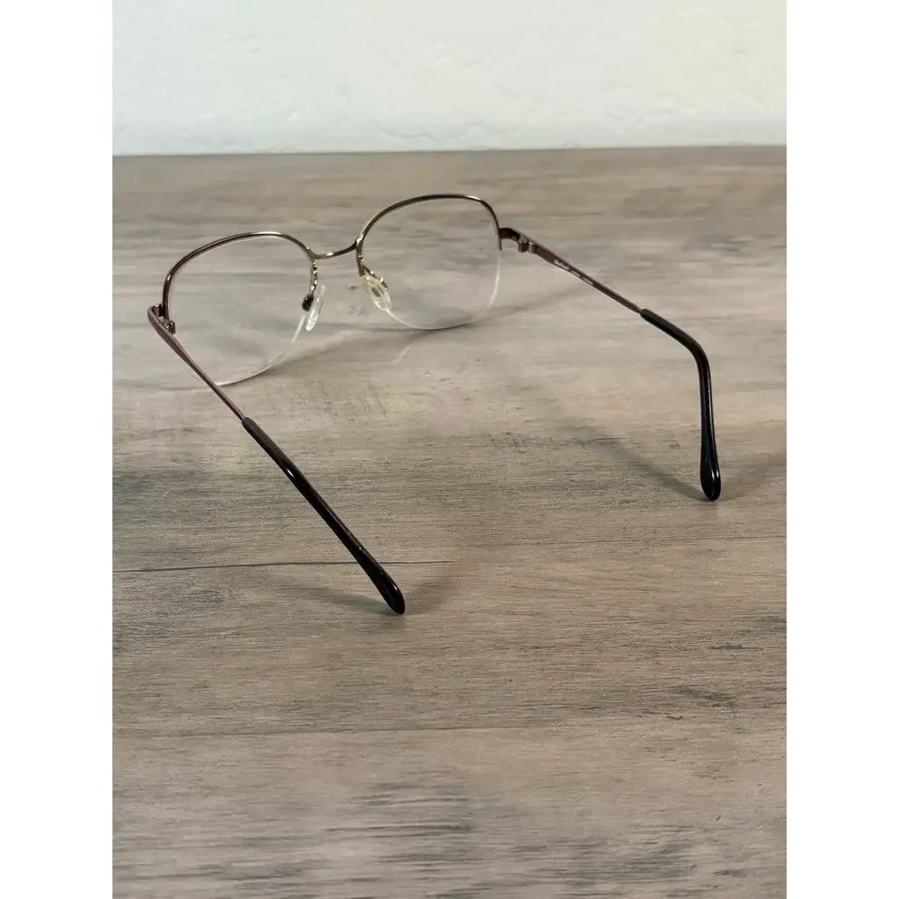 Charmant Brown‎ 4424 Men's Eyeglasses Glasses Frame made in Japan EUC